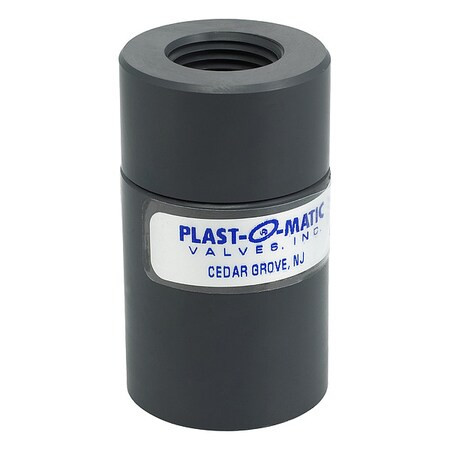 Plast-O-Matic Flow Control Valve,1/2In FNPT,PVC,1.5gpm FC050EP-001-1/2-PV