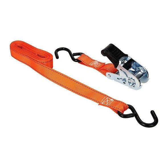 Keeper Tie Down Strap,S-Hook,Orange,PK4 05505