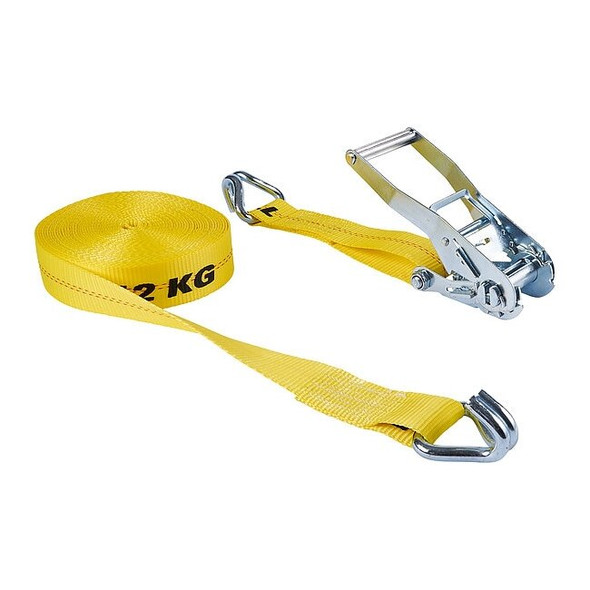 Keeper Tie Down Strap,Wire-Hook,Yellow 04624