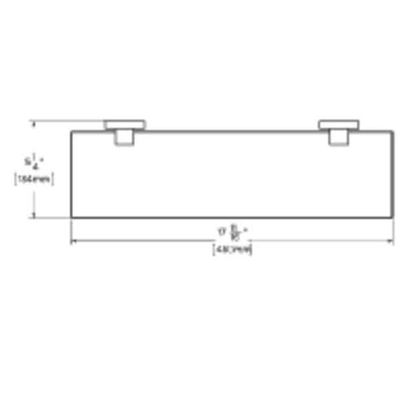 Speakman Towel Shelf,Glass,17 in Overall W SA-1209