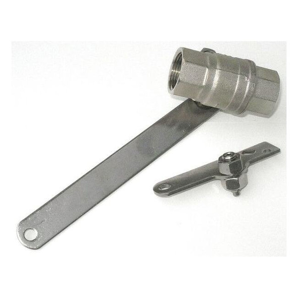 Ball Valve, Stay Open, 1 in NPT Female, Brass and Plastic, Pull Rod Handle