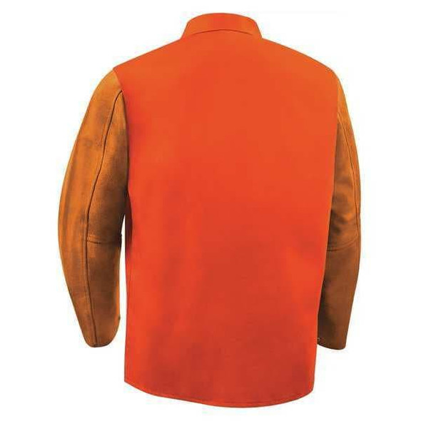 Steiner Welding Jacket, M, 9 oz Cotton with Cowhide Sleeves, Snaps Closure 1250-M
