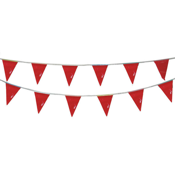 Cortina 03-400-60 Vinyl Pennant, 60' Length x 9" Width, Red