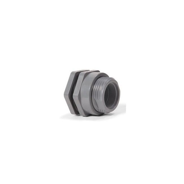 Hayward Flow Control BulkheadTankFlange,PVC,1/2in,1/2in BFA1005TEL