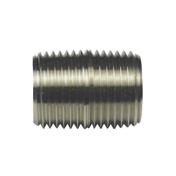 IMC Nipple, 3/4 in, Threaded, 316 Stainless Steel, Plain Pack of 2