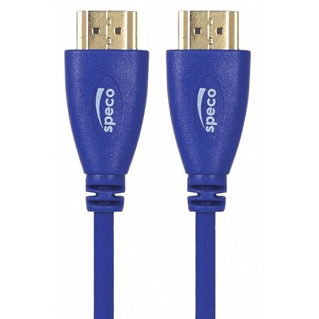 Speco Technologies HDMI Cable,15 ft. L,Blue,Dual SHLD HDVL15