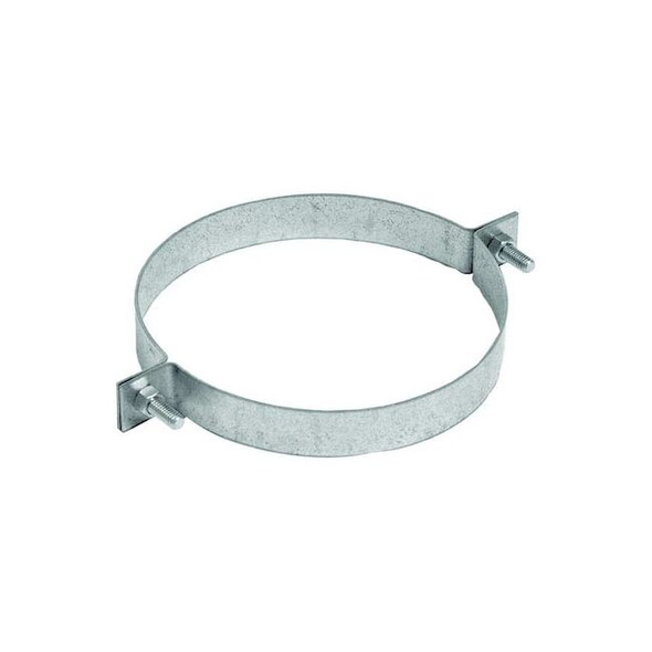 Pipe Hanger, 5 in Duct Dia, Galvanized Steel, 14 GA, 5 in W x 7" L x