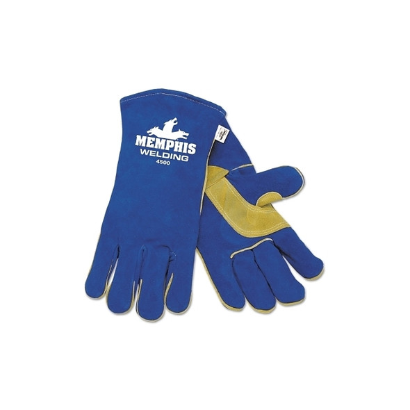 Select Shoulder Welding Gloves, Cowhide, X-Large, Blue