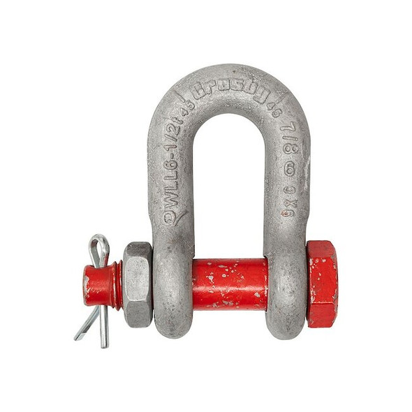 Crosby D-Shackle,9,500 lb Load Cap,Carbon Steel 1019819