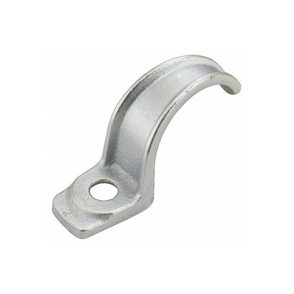 Raco Strap, Conduit; Pipe Use, 2-1/2 in, Malleable Iron, Electro-Plated 1310