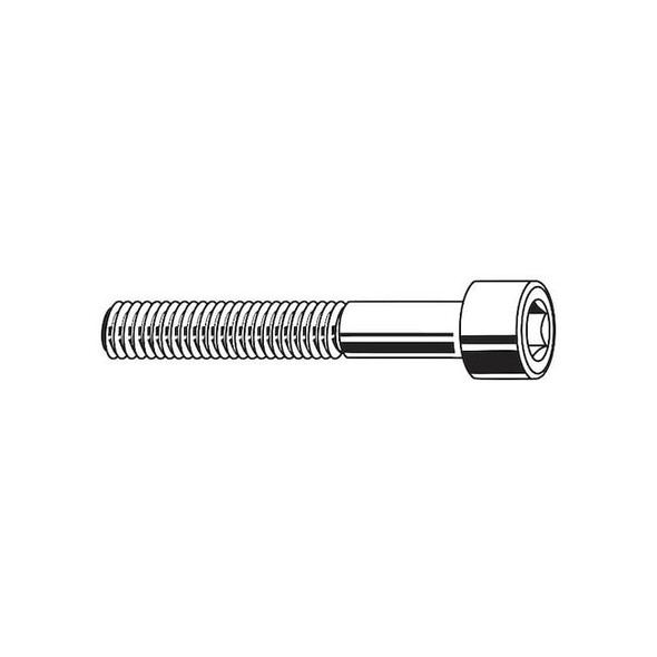 M12-1.75 Socket Head Cap Screw, Socket, Black Oxide Steel, 25 mm Length, 50 PK