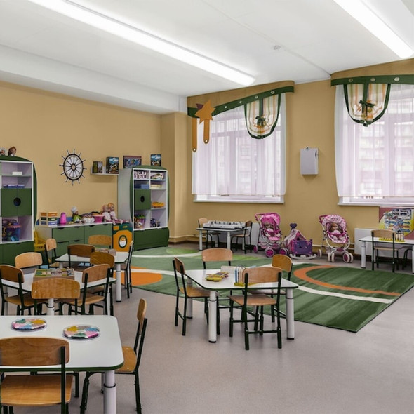 Columbia Lighting LED Wraparound Fixture,4 ft L,4872 lm RLW4-35ML-FAW-EDU