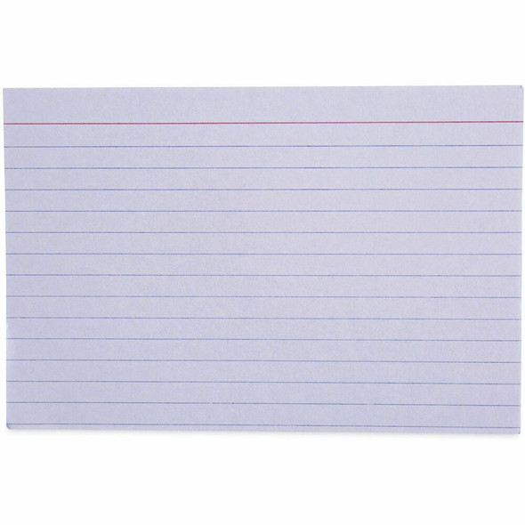 Universal Printable Index Card - 4" x 6" - Acid-free, Ruled - White - 100 / Pack