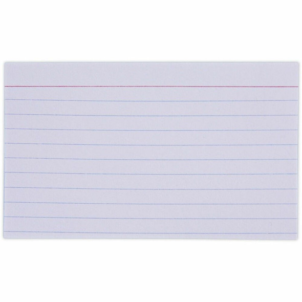 Universal Printable Index Card - 3" x 5" - Acid-free, Ruled - White - 100 / Pack