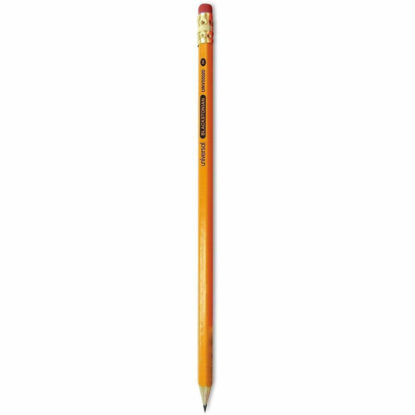 Universal Wood Pencil - Black Lead - HB/#2 - Yellow Wood Barrel - 1 Dozen