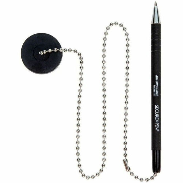 ControlTek Secure-A-Pen Kit - 1 mm Medium Pen Point - Black Ink - 1 Each