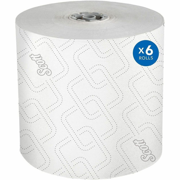 Scott Pro Paper Towel - 1 Ply - 1 3/4" Core - White - Paper - 6 / Carton