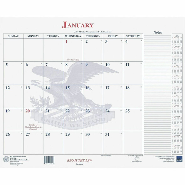 Unicor  Desk Pad Calendar 6648792