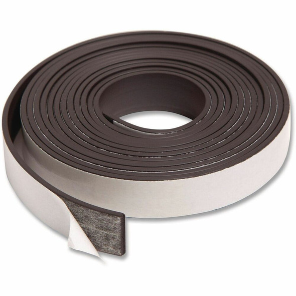U Brands Magnetic Tape - 7 ft Length x 0.50" Width - Black - 1 Each