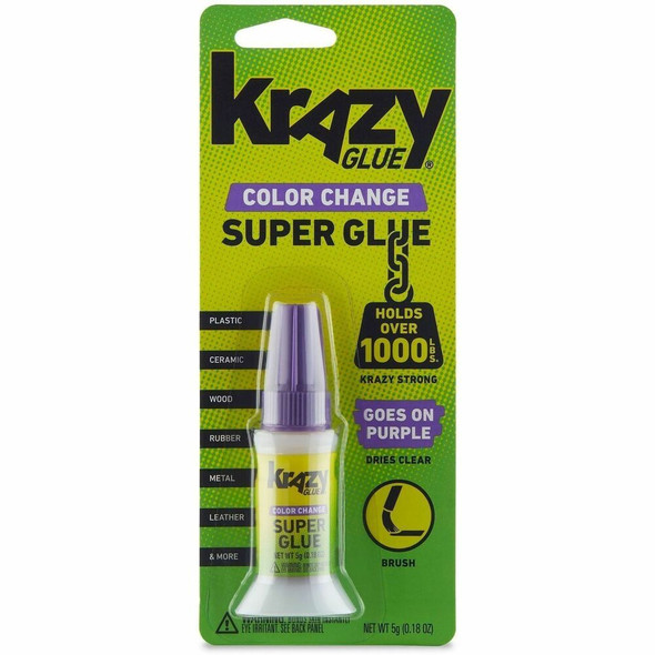 Krazy Glue Super Glue - 0.18 oz - Purple - 1 Each