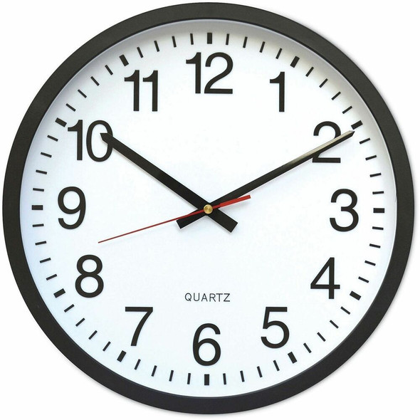 Universal Wall Clock - Analog - Quartz - Black Case - Plastic