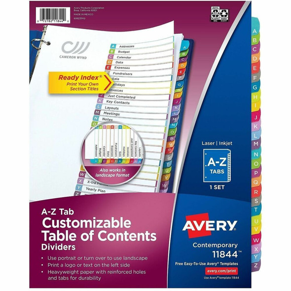 Avery Ready Index Index Divider 11844