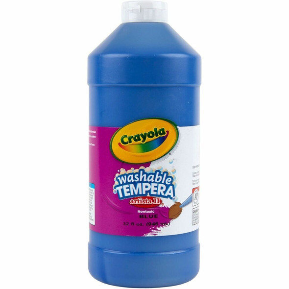 Crayola Washable Tempera Paint - 1 Color(s) - Blue - 2 lb - Washable - 1 Each