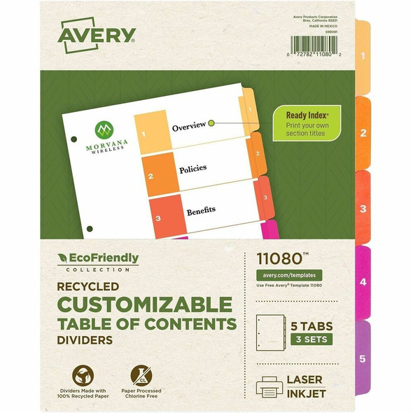 Avery Ready Index Tab Divider 11080