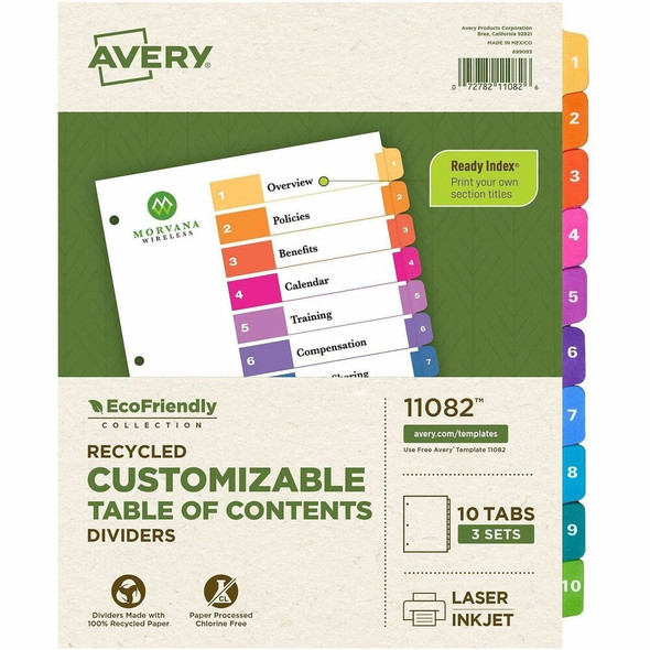 Avery Ready Index Tab Divider 11082