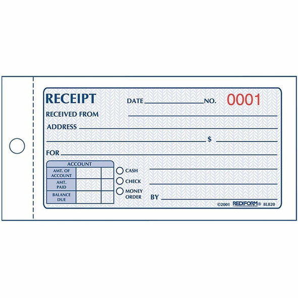 Rediform  Receipt Book 8L820