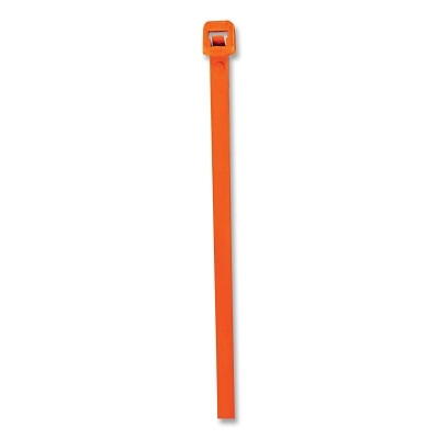 General Purpose Cable Tie, 50 lb Tensile Strength, 14.6 in L, Orange, 100 EA/BG