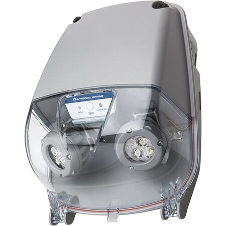 Emergency Light, 6.6W, LED, Plastic, Gray