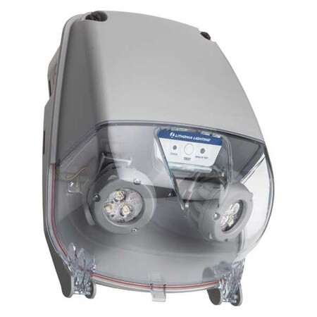 Emergency Light, 6.6W, LED, Plastic, Gray