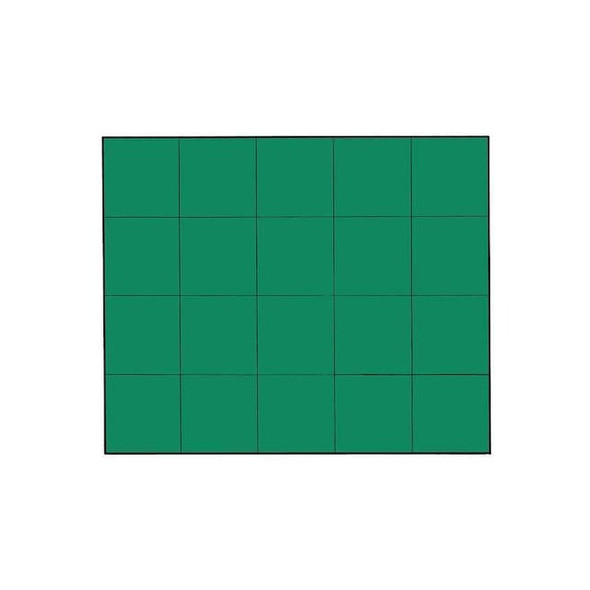 Magna Visual Magnetic Squares, 3/4 In. W, Green, PK20 FI-226