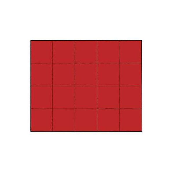 Magna Visual Magnetic Squares,3/4 In. W,Red,PK20 FI-223