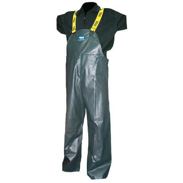 Viking Rain Pants, Polyester, PVC, 33 1/2 in Inseam, Green, Size 3XL 4110P-XXXL