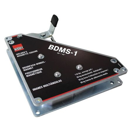 Bessey Magnetic Welding Square,8Lx1-43/64Wx7InH BDMS-1