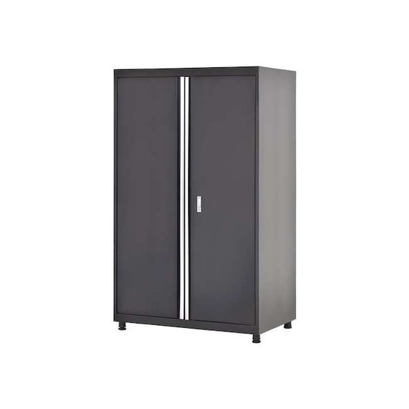 Heavy Duty Welded Steel Modular Tall Cabinet, 46x18x72, Black