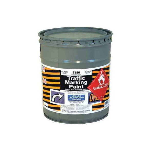 Traffic Zone Marking Paint, 5 Gal., Black, Chlorinated Solvent -Based