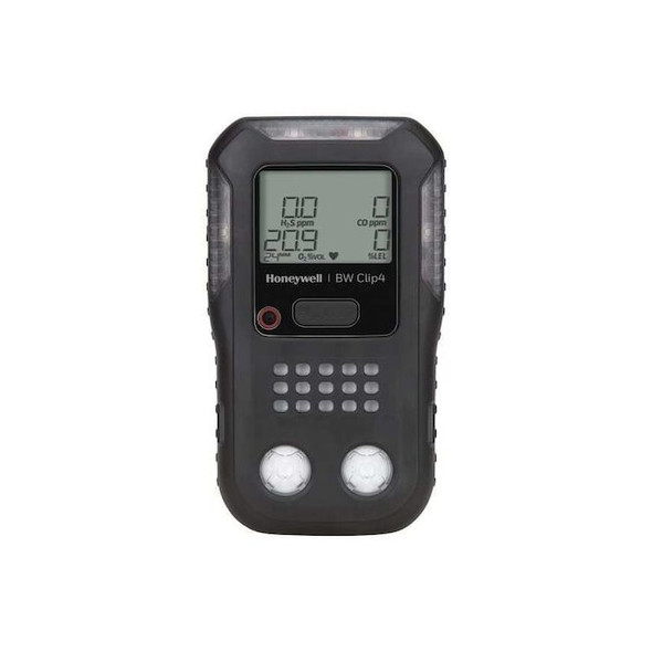 BW Clip Multi-Gas Detector, Audible, Vibrating, Visual, LCD, 2 yr Battery Life