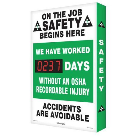 Accuform Electronic Scoreboard, 28 in H x, 20 in W, Aluminum SCK116