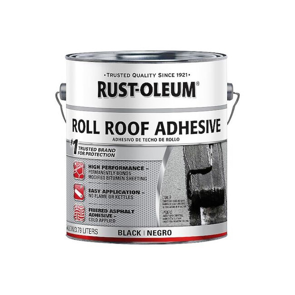 Rust-Oleum Roll Roofing Adhesive,Solvent Base,Black 347428