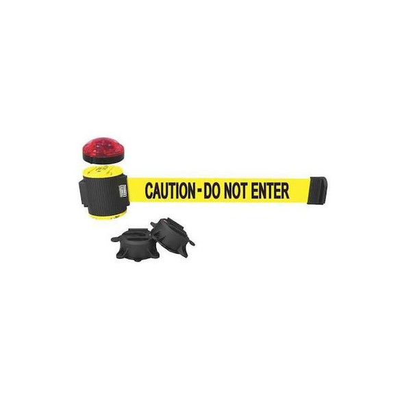 Banner Stakes Belt Barrier,Matte,Yellow Belt MH5002L