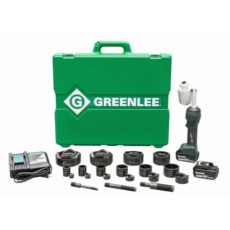 Greenlee Punch Driver Kit, 18.0V, Li-Ion, Cordless LS100X11SB4