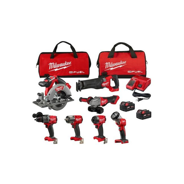 Milwaukee Tool CordlessToolCombinationKit,(2)5.0Ah 3697-27