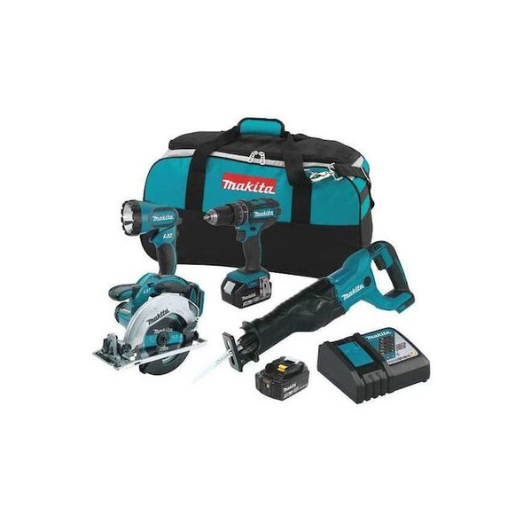 Makita 18V LXT 4-Pc. Combo Kit (3.0Ah) XT442