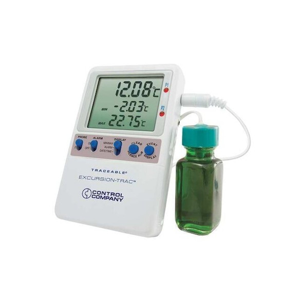 Digital Data Logging Thermometer, Excursion-Trac with Bottle Probe Style