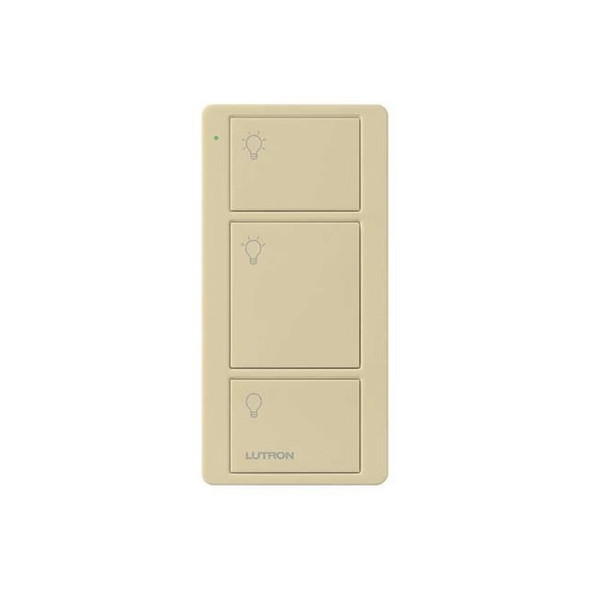 Lutron Wireless Remote Control,3 Buttons,Ivory PJ2-3B-GIV-L01