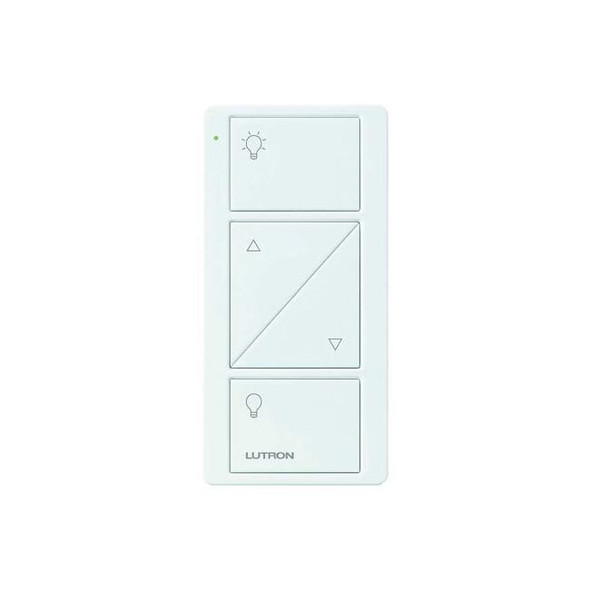 Lutron Wireless Remote Control,2 Buttons,White PJ2-2BRL-GWH-L01