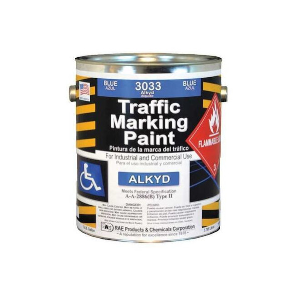 Traffic Zone Marking Paint, 1 gal., Handicap Blue, Alkyd Solvent -Based